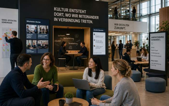 Intranet als kultureller Raum statt Dokumentenablage: Plattform-Architektur, Format-Wahl und Manager-Kommunikation entscheiden über Bindung, Engagement und gelebte Kultur — interne Kommunikation als strategische Kulturentscheidung